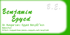 benjamin egyed business card